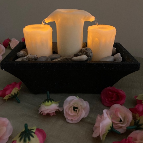 Home Elements 3-Piece Flameless LED Candle Fountain Battery Operated - Picture 6 of 15